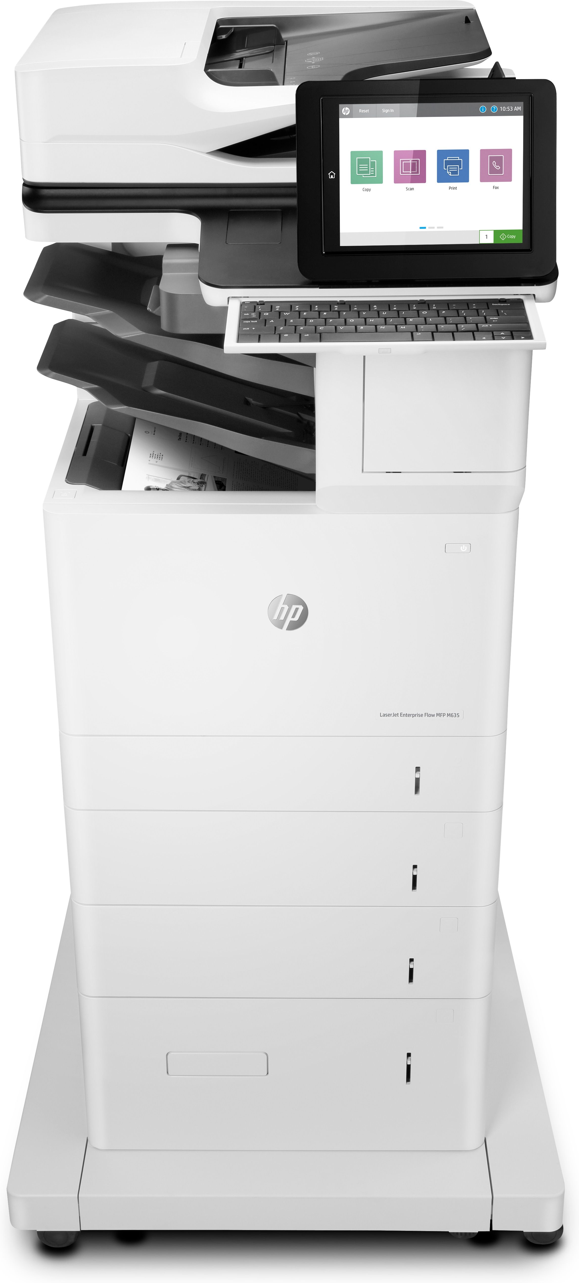 HP LaserJet Enterprise Flow MFP M635z - Multifunctionele Laserprinter (Printen, Kopiëren, Scannen, Faxen) - A4 - Zwart/Wit