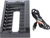 Xtar L8 Snellader voor 1,5V Lithium-ion en 1,2V NiMH AA en AAA Oplaadbare Batterijen, met 8 Laadslots, inclusief 8x AAA 1,5V Batterijen, exclusief Netadapter