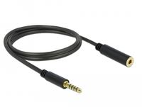 DeLOCK 85796 audio kabel 1 m 4.4mm Zwart