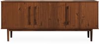 IDIMEX Sideboard TECCA 170 cm met 3 deuren van massief hout – afwerking in kastanje