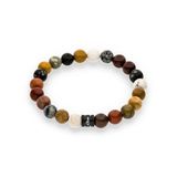 S.Oliver Heren Sieraden – Armband Van Beads Met Roestvrij Staaldetail