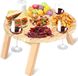 OEM Ronde Outdoor Wijntafel - Draagbare Picknicktafel - Hout - Inklapbaar