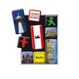 Nostalgic-Art Retro Koelkast Magneten, Berlin Ampelmann – Souvenir & geschenkidee, Magneetset voor magneetbord, Vintage design, 9 stuks