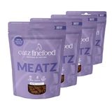 catz finefood Meatz kattenlekkernijen kalkoen nr. 19 - knapperige strepen van 100 procent kalkoenvlees - kattensnack voor mensen met een allergie zonder suiker, graanvrij (4 x 45 g)