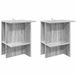 vidaXL Salontafel - 2 stuks - Grijs Sonoma - 40 x 30 x 49 cm - Bewerkt hout