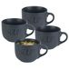 Cosy & Trendy Soepkom - 8x - donkergrijs - 11 cm - 510 ml