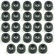 Adam Hall Hardware 4903 M24 AH - set van 24 rubberen voetjes 20 x 9 mm zwart in zak