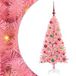 Sapin de Noël avec 150 LED avec support rose 120 cm PVC