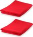 Rode handdoek yoga