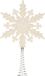 Merkloos / Sans marque Koopman International Kerstboom piek - platte sneeuwvlok - kunststof - wit glitter - 20 cm
