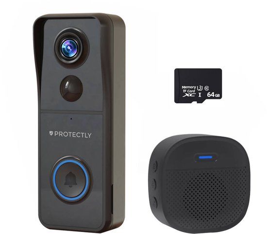 Smart Video Deurbel Draadloze 2.4G WiFi PIR bewegingsdetectie, Real-time Video, Geen stoten, Home Security Deurbel voor Home Appartement