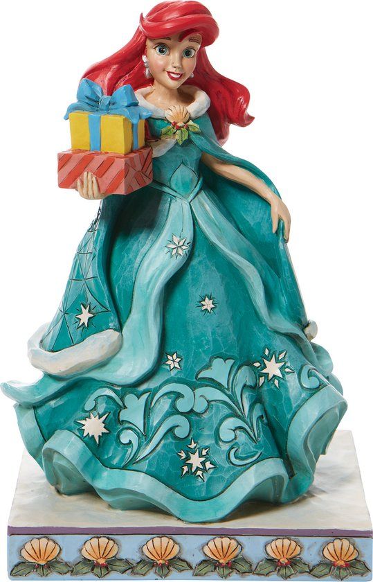 Disney Traditions Christmas Ariel Gifts of Song Figurine, 18.5cm - Enesco