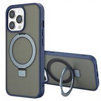 Accezz Ring Stand Backcover met MagSafe voor de Apple iPhone 13 Pro Max - Blauw