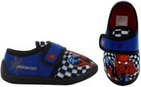 Leomil Spiderman - Pantoffels kinderen voor jongens - Sloffen kind met klittenbandsluiting - Schoenen van 2 tot 8 jaar - Maat 26 - Blauw