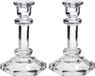 Concord Kaarsen kandelaar - Set van 2x stuks - 9.5 x 14 cm - Glas transparant
