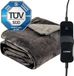 Luvego Couverture chauffante 1 personne - 160x120CM - Polaire - Gris