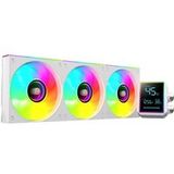 Mars Gaming ML-LCDPRO360 AIO-Vloeistofkoeling 600 W TDP, 2,8" LCD-Scherm Multimonitor, 4e Gen Opti-Chamber-Pomp met Koperen Basis, 3× 120 mm ARGB Infinity Mirror-Ventilatoren, Wit