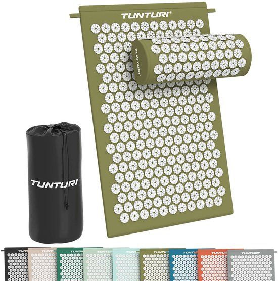 Tunturi Spijkermat met kussen - Legergroen