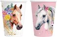 Globos Bekers Papier 210ml Paarden - 8st.