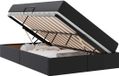 vidaXL Bed met opbergruimte en matras - Zwart Leer - Tweepersoons