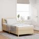 Prolenta Maison Exclusive - Lit boxspring avec matelas et tête de lit Crème 90 x 190 cm Tissu