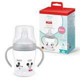 NUK Perfect Match Learner-fles | 6+ Maanden | 150ml | Lekvrije Drinkbeker Peuterfles | Antislip Handvatten | Mickey Mouse | 1 Stuk