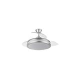 Eden pulse Ventilator, zilver, 72 W, 6120 lm, 3 vleugels, 3 temperaturen, 32/47 x 50/110 cm