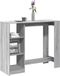 Maison Exclusive Tabouret de bar avec étagère, gris Sonoma, 124x46x103,5 cm, panneau de particules