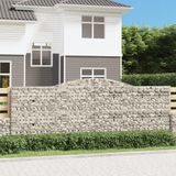 Maison Exclusive - Geknoopte gaasbakken, 15 stuks, 400x50x140/160 cm, verzinkt staal