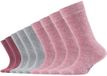 s.Oliver Sokken 9-pak Roze/Grijs Gestreept Kinderen Katoenmix met stretch