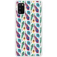 Samsung Beschermende siliconen case compatibel met Galaxy A41 Peacock Feather