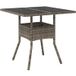 Maison Exclusive - Table De Jardin Dessus En Verre Gris 80x80x75 Cm Résine Tressée