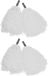 Funny Fashion Cheerballs/pompoms - 4x - wit - met franjes en stick handgreep - 25 cm - voor kinderen