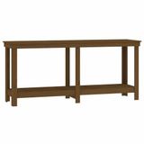 vidaXL Werkbank massief grenenhout honingbruin 180x50x80cm