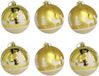Gerimport Kerstballen - 6x st - goud - D6 cm - kunststof
