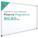 Whiteboard, Ofituria Whiteboard, magneetbord met aluminium frame, glad oppervlak, gemakkelijk te wissen, voor notities, tekenen, lesgeven of organiseren, gereedschap voor kantoor en school, 90 x 60 cm