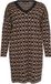 Vero Moda Curve Gebreide jurk 'VMCARIA' beige / zwart