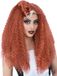 Merkloos Smiffys Long Wavy Victory Roll Pruik Oranje Vrouwen Volwassenen Wasbaar Halloween en Horror