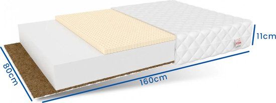 Viking Choice Kindermatras - 160x80 cm - Koudschuim - Latex - Anti-allergisch