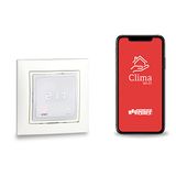 Vemer VE780201 ASSO WIFI INT - ingebouwde thermostaat, wekelijkse programmering via app, compatibel met ronde inbouwboxen, stroomvoorziening 230 V, opaalwit