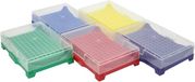 Boîte/rack PCR sans marque 781362 PP différentes couleurs (pack de 5)
