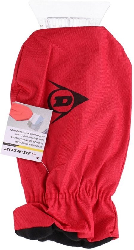 Dunlop IJskrabber met warme handschoen rood 35 cm