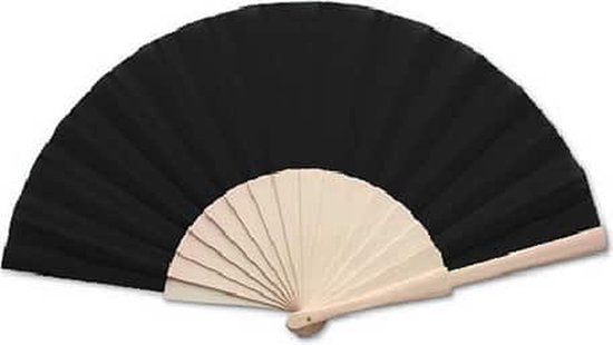 Jumada's Houten Handwaaier - Zwart - Festival Waaier - Unisex