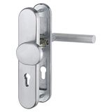 HOPPE 3898223 Veiligheids-wisselgarnituur Amsterdam-DIN-norm afstand 92 mm, roestvrij staal mat, langschild profielcilinder voor deurdikte 67 – 72 mm, zonder kerntrekbeveiliging, klasse 3, 1 stuk