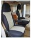 Merkloos Pilotenstoelhoezen camper - Zwart en beige - Bestuurder en passagier - Set 812