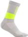CUBE Chaussettes de sport High Cut Safety - Chaussettes de vélo - Construction cylindrique - Blanc/Jaune - Taille 44-47