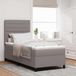 Maison Exclusive - Lit boxspring avec bandes lumineuses LED, taupe, 90 x 190 cm, tissu