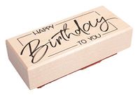 Rayher Stempel hout "Happy Birthday to you", 4 x 9 cm