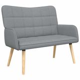 vidaXL 2-Zits Sofa Lichtgrijs 115 x 61 x 87 cm Stof