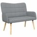 vidaXL Canapé 2 places Gris clair 115 x 61 x 87 cm Tissu